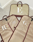 Custom Embroidered Carry Suit Bag, Personalised Travel Garment, Dress Zipper Storage, Business Vest Formal Clothing Organiser Groomsman Gift