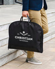 Custom Embroidered Carry Suit Bag, Personalised Travel Garment, Dress Zipper Storage, Business Vest Formal Clothing Organiser Groomsman Gift