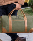 Custom Embroidered Canvas Duffle Bag, Personalised Large Gym/ Travel/ Overnight Carry On/ Shoulder Weekender Bags, Groomsmen, Dad Xmas Gift