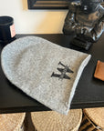 Custom Embroidered Soft Wool Beanie, Personalised Unisex Travel Hiking Hat, Warm Woven Knit Pile Winter Cap Dad Mom Christmas Corporate Gift