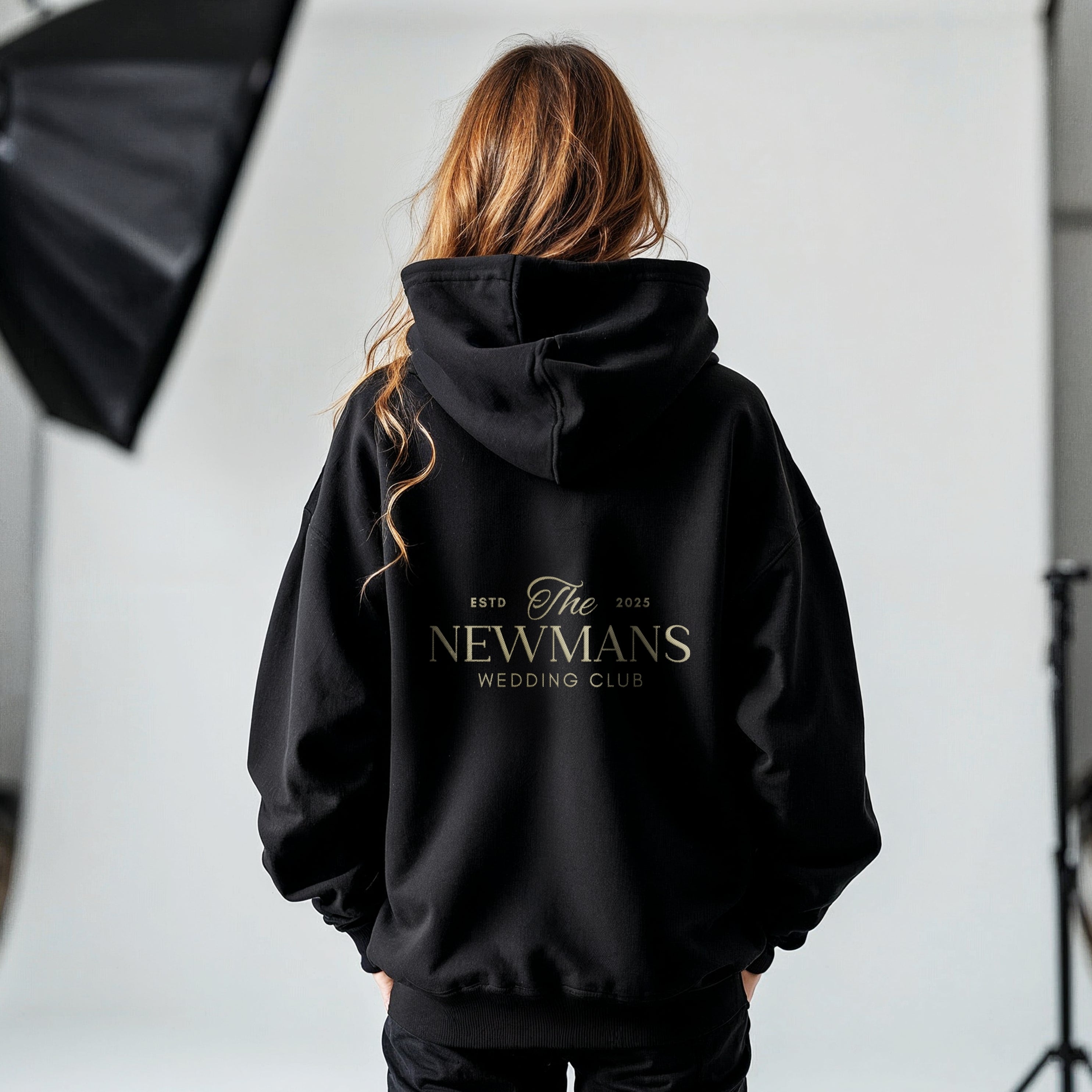 Custom Embroidered 520gsm Heavyweight Unisex Black Hoodie Pocket