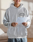 Custom Embroidered 520gsm Heavyweight Unisex Gray Hoodie with Pocket, Personalised Sweatshirt