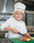 Custom Embroidered Kids Apron & Chef’s Hat, Personalised Junior Sous Kitchen Helper, Little Baby Baker, Children Birthday, Housewarming Gift