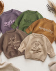 Custom Embroidered Knitted Baby Name Sweater, Personalised Kid Warm Pullover Children Clothing, Christening First Birthday, Baby Shower Gift