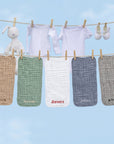 Custom Embroidered Muslin Baby Burp Cloth, Personalised Infant Drool Bib, Face Towel, Shoulder Pad, First Birthday, Newborn Christening Gift