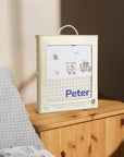 Custom Embroidered Organic Pillowcase & Port-a-Cot Sheet Set, Personalised Infant Baby Boy Name Crib Sleep Cover, Christening, Birthday Gift
