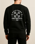 Custom Embroidered Unisex Sweatshirt, Personalised Family Jumper, Unisex Oversized Logo Crewneck Hoodie,  Birthday, Couple Mum Dad Xmas Gift