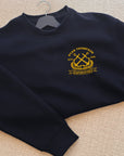 Custom Embroidered Unisex Sweatshirt, Personalised Family Jumper, Unisex Oversized Logo Crewneck Hoodie,  Birthday, Couple Mum Dad Xmas Gift