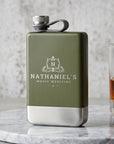 Custom Engraved 9oz Stainless Steel Pocket Hip Flask, Personalised Wedding, Groomsmen, Dad Birthday Keepsake, Logo Christmas Corporate Gift