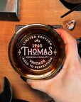 Custom Engraved Bottom Whiskey Sleek Round Glass, Personalised Scotch Tumbler, Housewarming, Wedding Groomsman, Dad, Barware Corporate Gifts