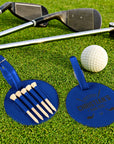 Custom Engraved Leatherette Golf Tee Holder Tag, Personalised Name/ Logo Sport Accessories, Dad, Golfer, Groomsmen, Christmas Corporate Gift