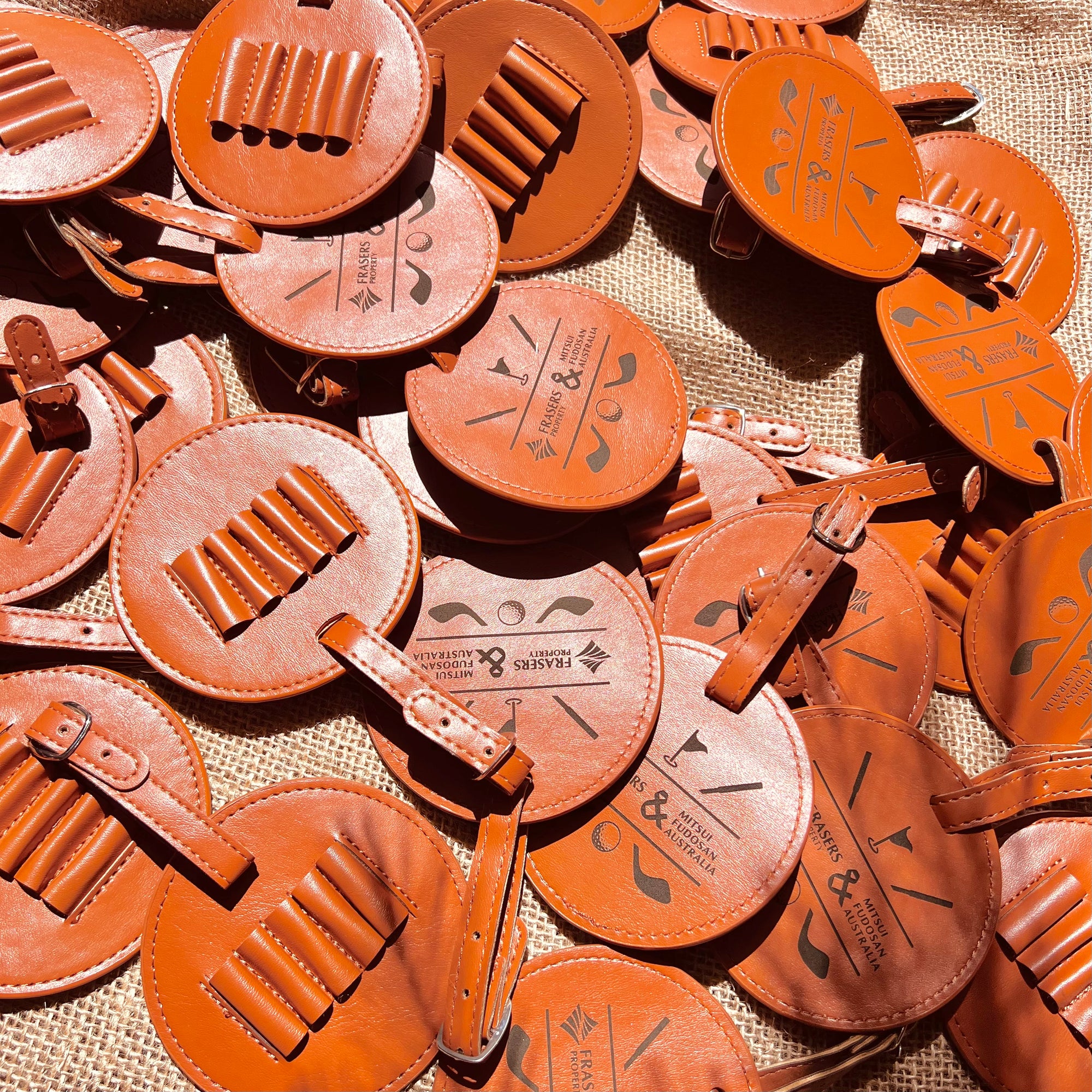 Custom Engraved Leatherette Golf Tee Holder Tag, Personalised Name/ Logo Sport Accessories, Dad, Golfer, Groomsmen, Christmas Corporate Gift