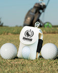 Custom Engraved Leatherette Gold Ball Pouch & Tee Holder, Personalised Name/ Logo Accessories Pocket, Dad Groomsmen Christmas Corporate Gift