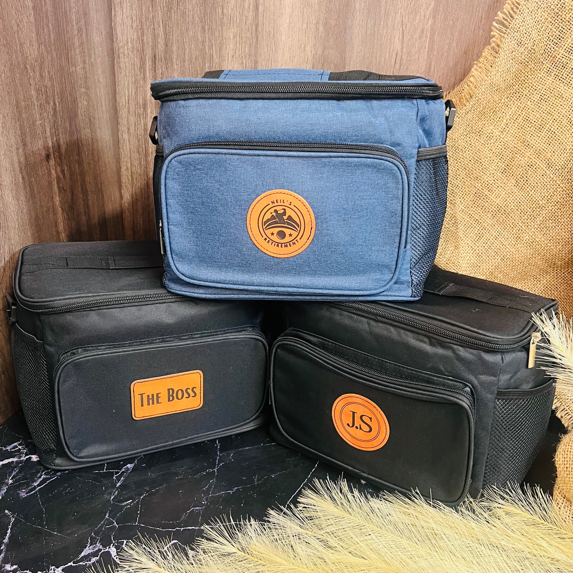 Custom Engraved Patch Insulated Golf Cooler Bag, Personalised Logo Beer Picnic Grocery Lunch Storage, Groomsman Dad Corporate Christmas Gift