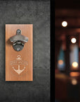 Custom Engraved Wooden Beer/ Drink Bottle Opener & Magnetic Cap Catcher, Personalised Name Logo , Father, Christmas, Groomsmen Gift for Him