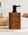 Custom Engraved Wooden Soap Dispenser, Personalised Bathroom Pump, Refillable Liquid Hand & Dish Bottle Kitchen Housewarming Gift Home Décor_1