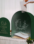 Custom Plywood Acrylic Arch Wishing Well Box & Sign, Personalised Name Date Money, Envelope, Card Boxes, Rustic Wedding Memory Keepsake Gift