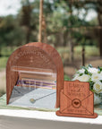 Custom Wood Acrylic Arch Mail Post Wishing Well Box & Sign, Personalised Name Date Money, Envelope, Card Boxes, Wedding Memory Keepsake Gift