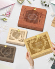 Custom Laser Cut Wooden Book Box, Personalised Wedding Favours, Birthday Keepsake Chest Photo Storage, Christmas, Engagement, Corporate Gift
