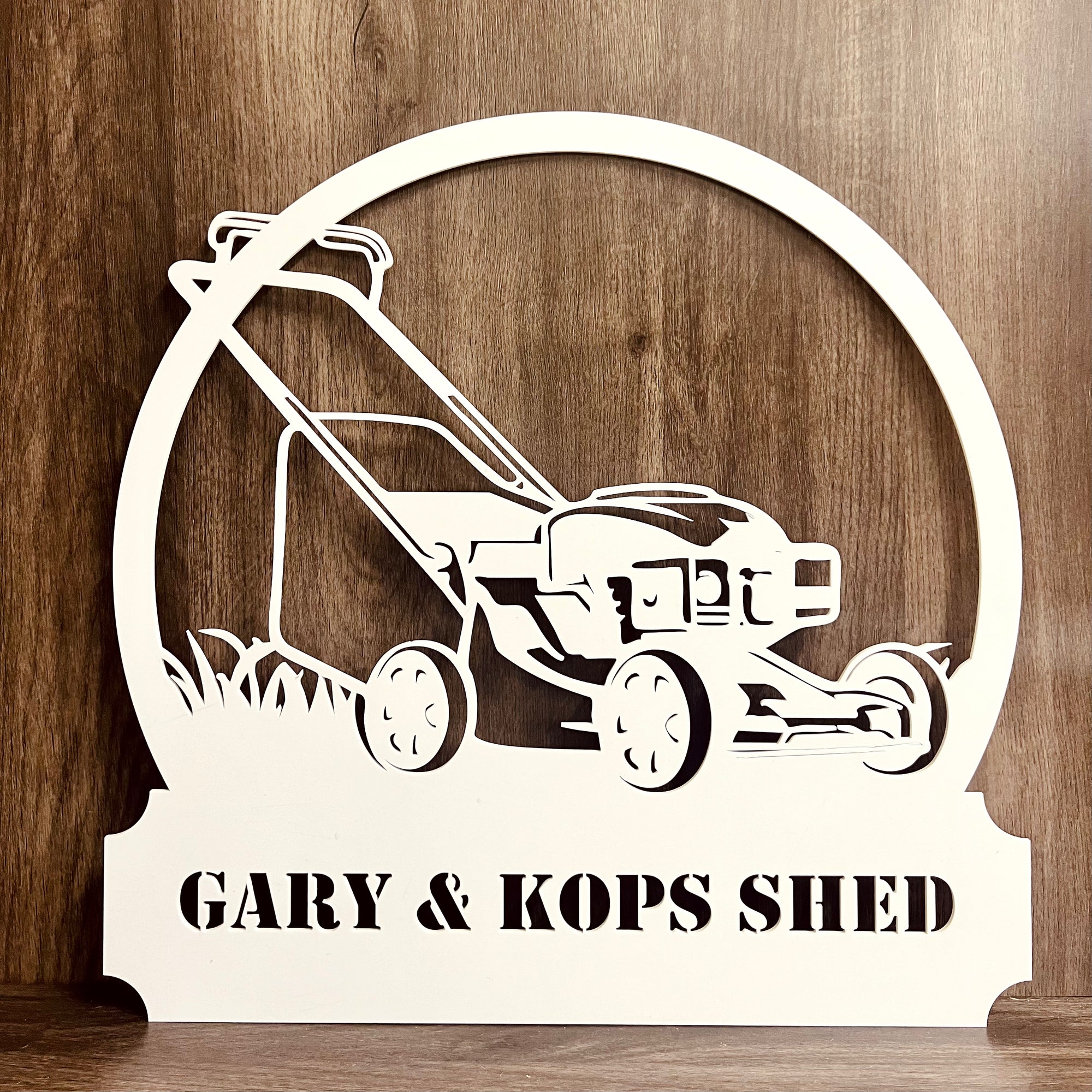Custom Made Acrylic Garden Hoop Sign, Personalised Lawnmower Signage, Flower Bed/ Backyard/ Patio/ Plant Wall House Art, Housewarming Gift