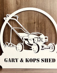 Custom Made Acrylic Garden Hoop Sign, Personalised Lawnmower Signage, Flower Bed/ Backyard/ Patio/ Plant Wall House Art, Housewarming Gift