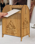 Custom Made Wooden Wedding Card Post Box, Personalised Name Date Money, Envelope, Wising Well Mail Rustic Storage Keepsake Gift Event Supply