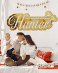 Custom Made Acrylic Double Layers Merry Christmas Family Name Sign, Personalised New Year Signage, Party Event Wall Backdrop, Festive Decor