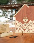 Custom Made House Shape Drop Box, Personalised Wedding Guest Book Sign-in Alternative, Birthday, Anniversary, Home Family Keepsake Signature