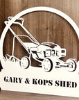 Custom Made Acrylic Garden Hoop Sign, Personalised Lawnmower Signage, Flower Bed/ Backyard/ Patio/ Plant Wall House Art, Housewarming Gift