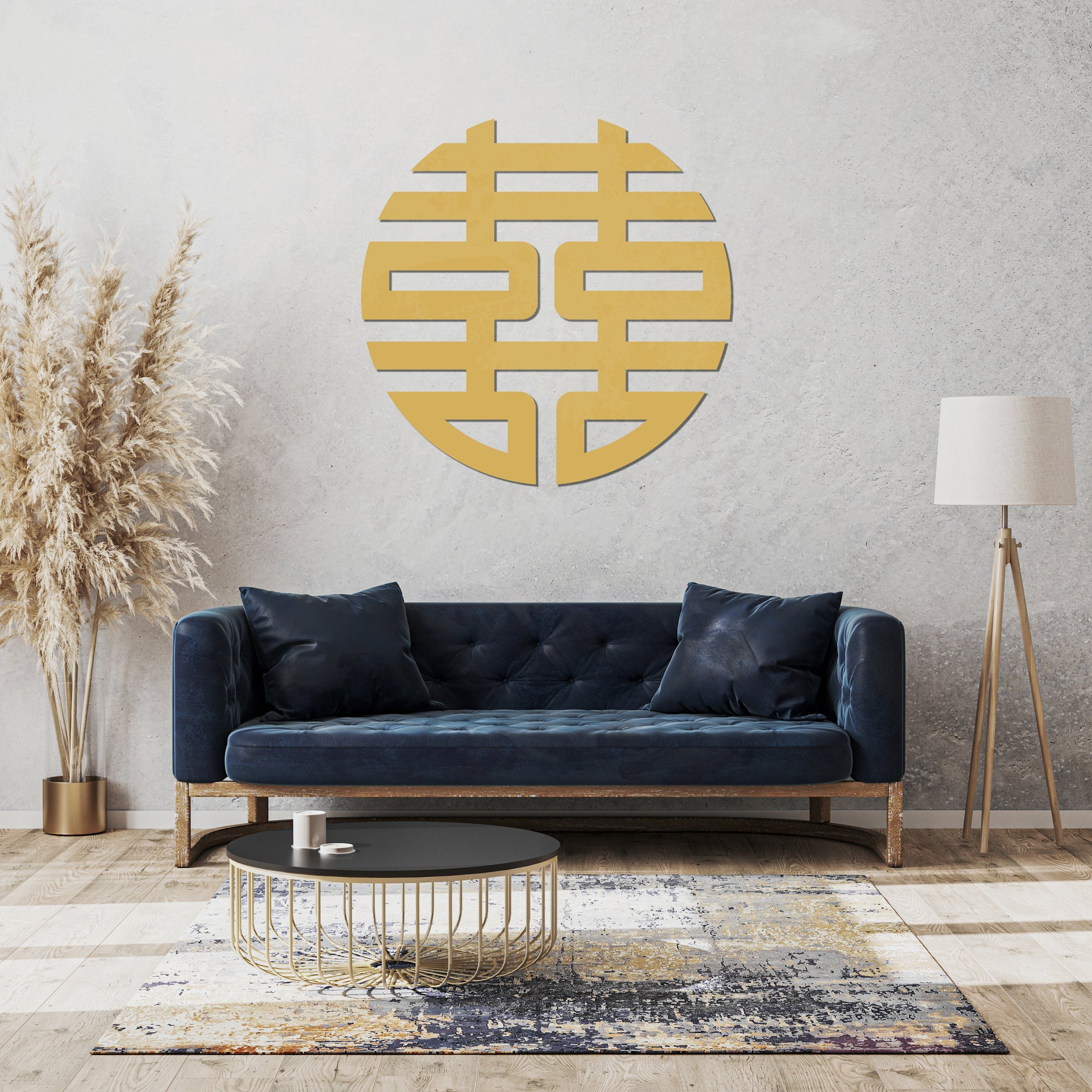 Custom Mirror Acrylic Traditional Asian Wedding Sign Chinese Double Happiness 囍 Vietnamese Hỷ Joy Tea Ceremony Signage Event Wall Decor Hoop