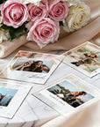 Custom Photo Glass Square Coaster, Personalised UV Print Name Drink Mat, Wedding Favours, Anniversary, Housewarming Birthday/ Corporate Gift