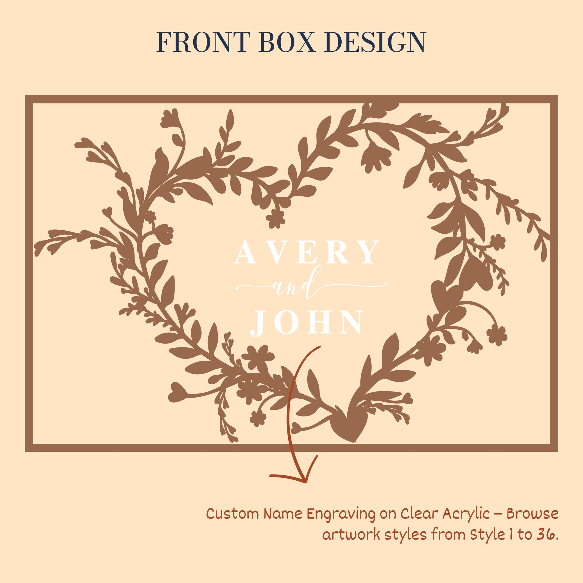 Custom Plywood Acrylic Family Heart Tree Wishing Well Box & Sign, Personalised Name Money Envelope, Card Wedding Boxes Memory Keepsake Gift