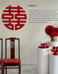 Custom Mirror Acrylic Traditional Asian Wedding Sign Chinese Double Happiness 囍 Vietnamese Hỷ Joy Tea Ceremony Signage Event Wall Decor Hoop