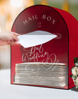 Custom Wood Acrylic Arch Mail Post Wishing Well Box & Sign, Personalised Name Date Money, Envelope, Card Boxes, Wedding Memory Keepsake Gift
