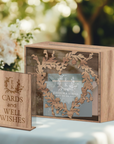 Custom Plywood Acrylic Family Heart Tree Wishing Well Box & Sign, Personalised Name Money Envelope, Card Wedding Boxes Memory Keepsake Gift