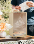 Custom Wood Travel Luggage Wishing Well Box & Sign, Personalised Money Card Honeymoon/ Adventure Fund Envelope Wedding Storage Keepsake Gift