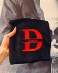 Personalised 25oz Black Metal Protein Shaker & Embroidery Gym Towel Set, Custom Name Logo Fitness, Travel, Sport, Birthday, Corporate Gift