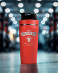 Personalised 25oz Insulated Protein Stainless Steel Shaker, Custom Engraved 750ml Gym Lover Matte Red Blender, Water Bottle, Work Out Dad Gift