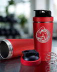 Personalised 25oz Insulated Protein Stainless Steel Shaker, Custom Engraved 750ml Gym Lover Matte Red Blender, Water Bottle, Work Out Dad Gift