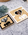Personalised 3D Heart UV-Printed Couple Photo on Custom Engraved Wooden Block, Couple Valentines, LGBT Wedding Anniversary Housewarming Gift
