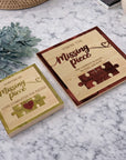 Personalised 3D “My Missing Piece” Couple Puzzle on Engraved Wooden Block Sign, Valentines, Same Sex Wedding, Anniversary, Housewarming Gift