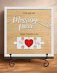 Personalised 3D “My Missing Piece” Couple Puzzle on Engraved Wooden Block Sign, Valentines, Same Sex Wedding, Anniversary, Housewarming Gift