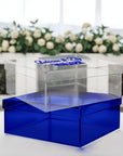 Personalised 3D Raised Acrylic Name Clear Wedding Box | Custom Transparent Blue Bridesmaid Memory & Anniversary Keepsake Gift