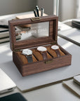 Personalised 3, 6, 10, 12 Slots Watch Display Wooden Case Box, Custom Engraved Men Accessories Storage, Groomsman Dad Mom Birthday Xmas Gift