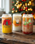 Personalised 470ml Christmas Photo Can Glass, Customised Kid Beverage Tumbler Coffee Cup Logo Corporate Gift Xmas Party Decor Festive Favour