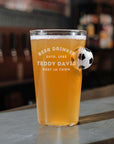 Personalised 550mL Soccer Ball Handle Beer Glass, Engraved Brewery Footbal Mug, Dad Birthday, Wedding Groomsmen, Custom Logo Corporate Gift