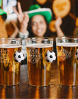 Personalised 550mL Soccer Ball Handle Beer Glass, Engraved Brewery Footbal Mug, Dad Birthday, Wedding Groomsmen, Custom Logo Corporate Gift