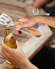 Personalised 5 in 1 Foldable BBQ Tool, Custom Engraved Logo Barbecue Spatula & Multi Grill Tools, Dad, Housewarming Groomsman Corporate Gift
