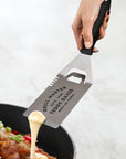 Personalised Steel BBQ Spatula with Bottle Opener & Prongs, Custom Engraved Barbecue Grill Tool, Dad, Groomsman Housewarming, Corporate Gift