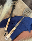 Personalised BBQ Tools Gift Set, Custom Laser Engraved Etching Barbecue Tongs & Spatula, Barbeque Grill Gift Him Dad Fathers Day GrillFather